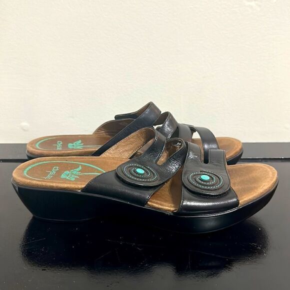 Dansko Black Straps Sandals Sz 40 - Picture 1 of 9